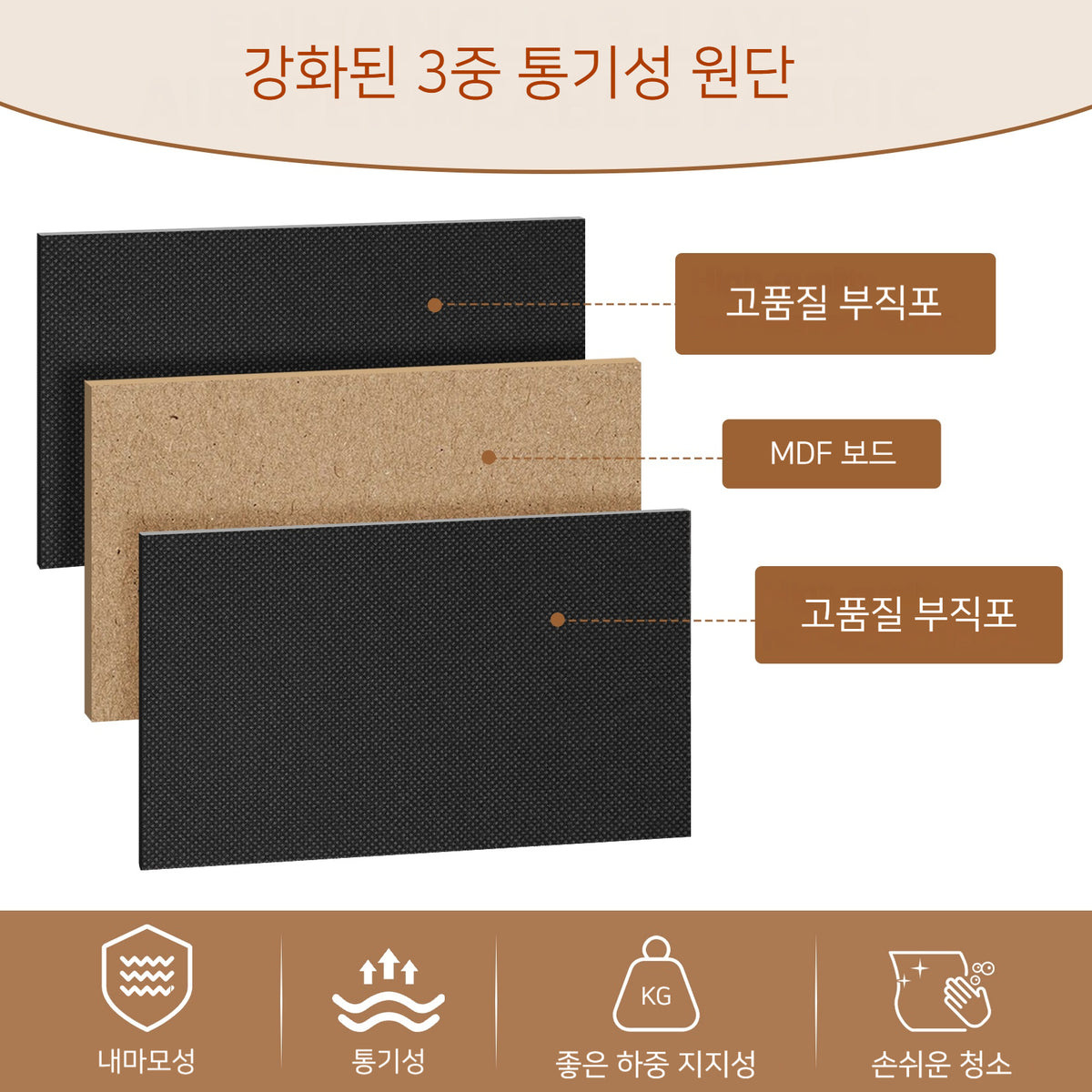 오픈 선반형 5서랍 패브릭 수납장