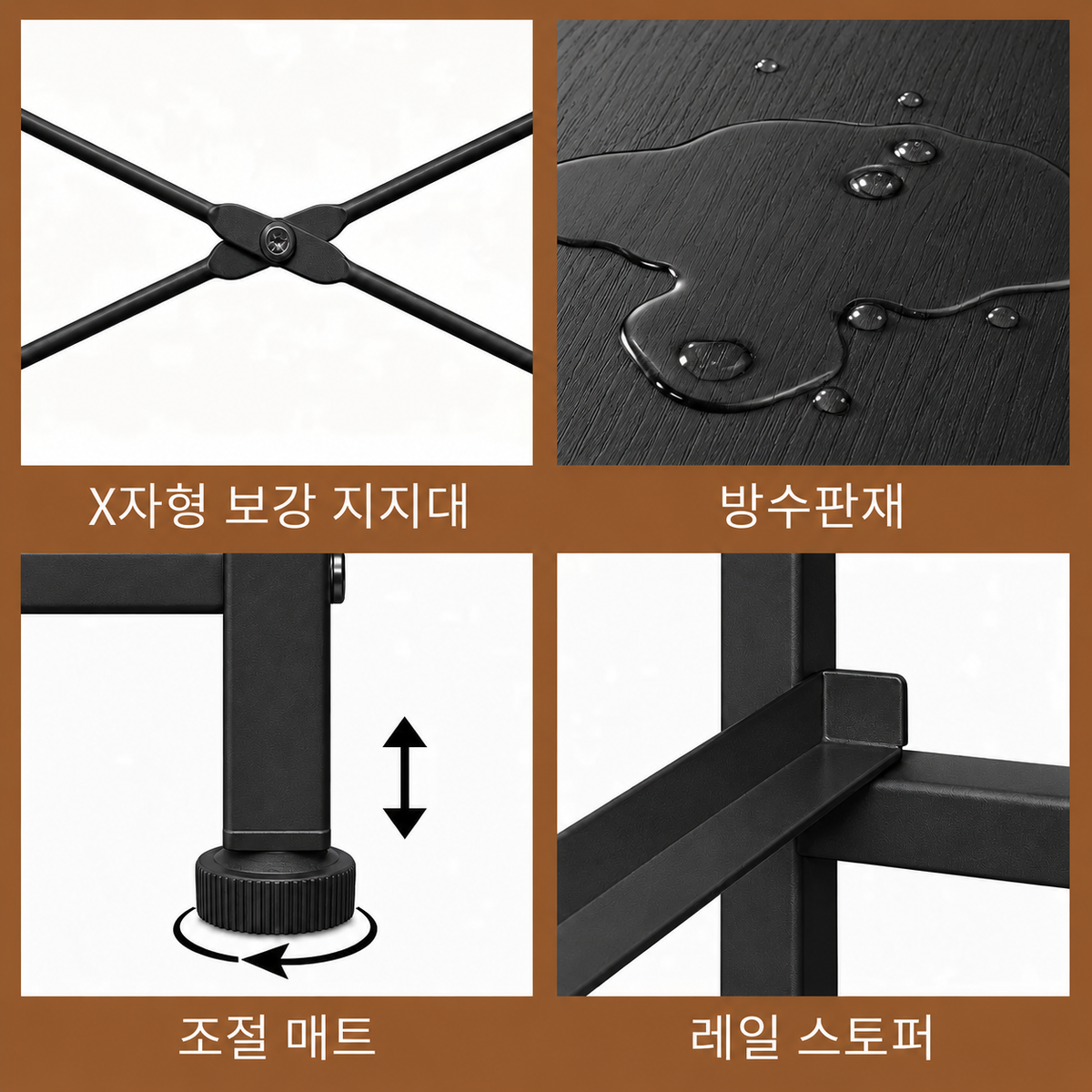 슬림형 3서랍 패브릭 수납장